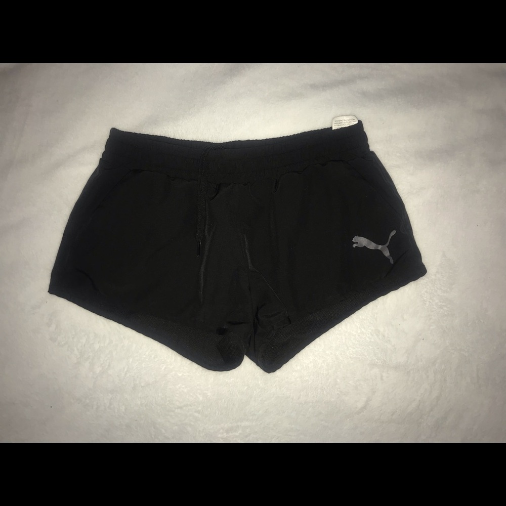 Black Puma athletic shorts